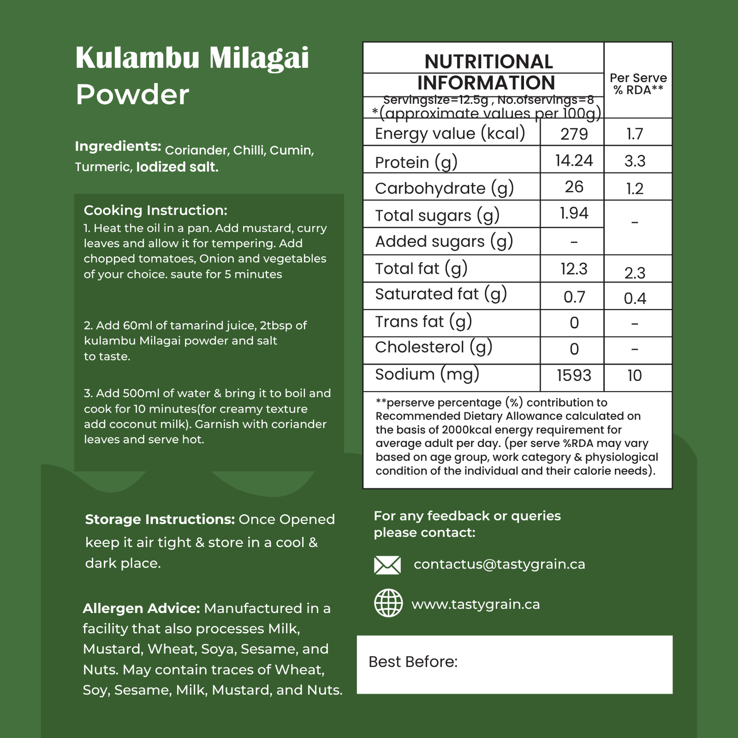 Curry Powder (Kulambu Milagai)
