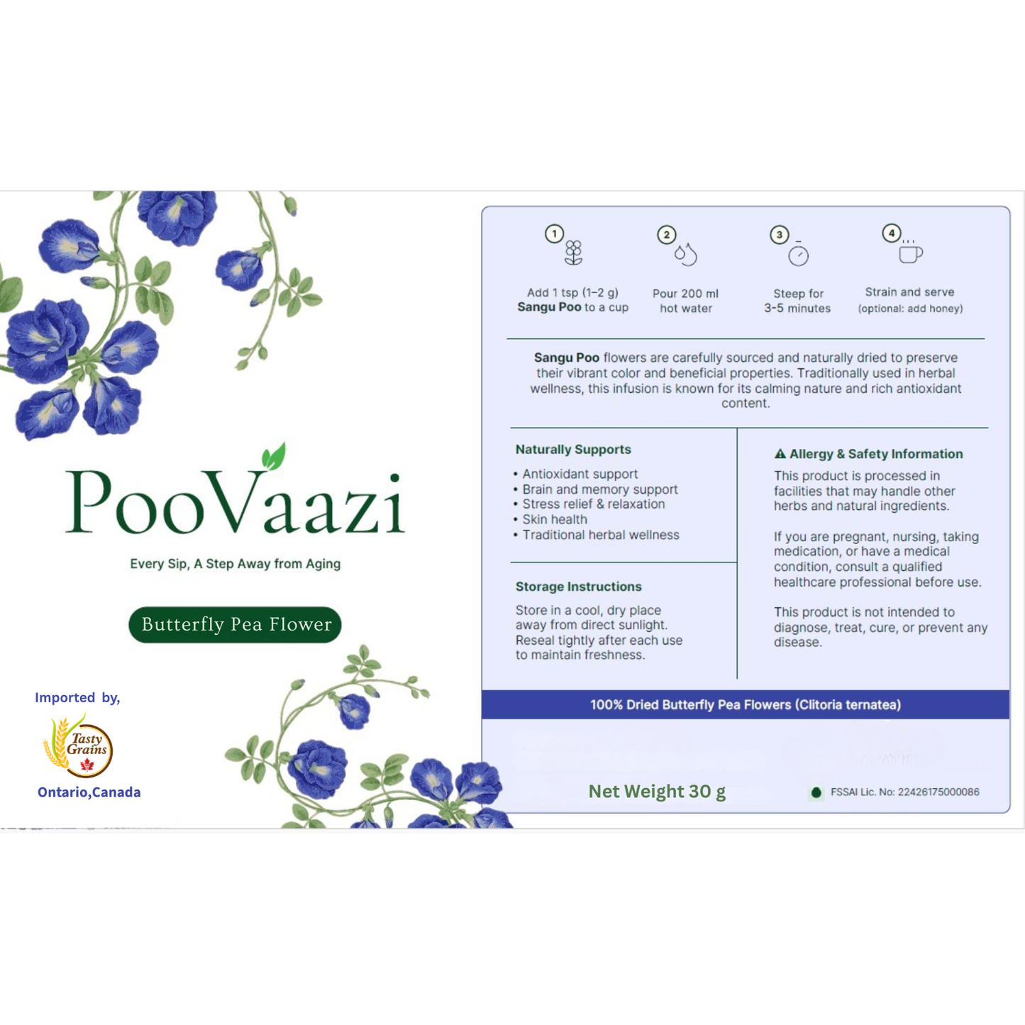 Butterfly pea flower - Poovaazhi