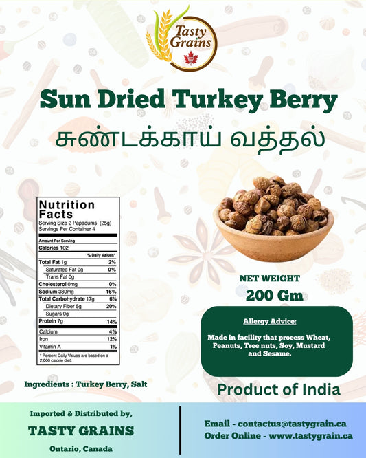 Sun-dried Turkey Berry (Sundakkai Vathal)