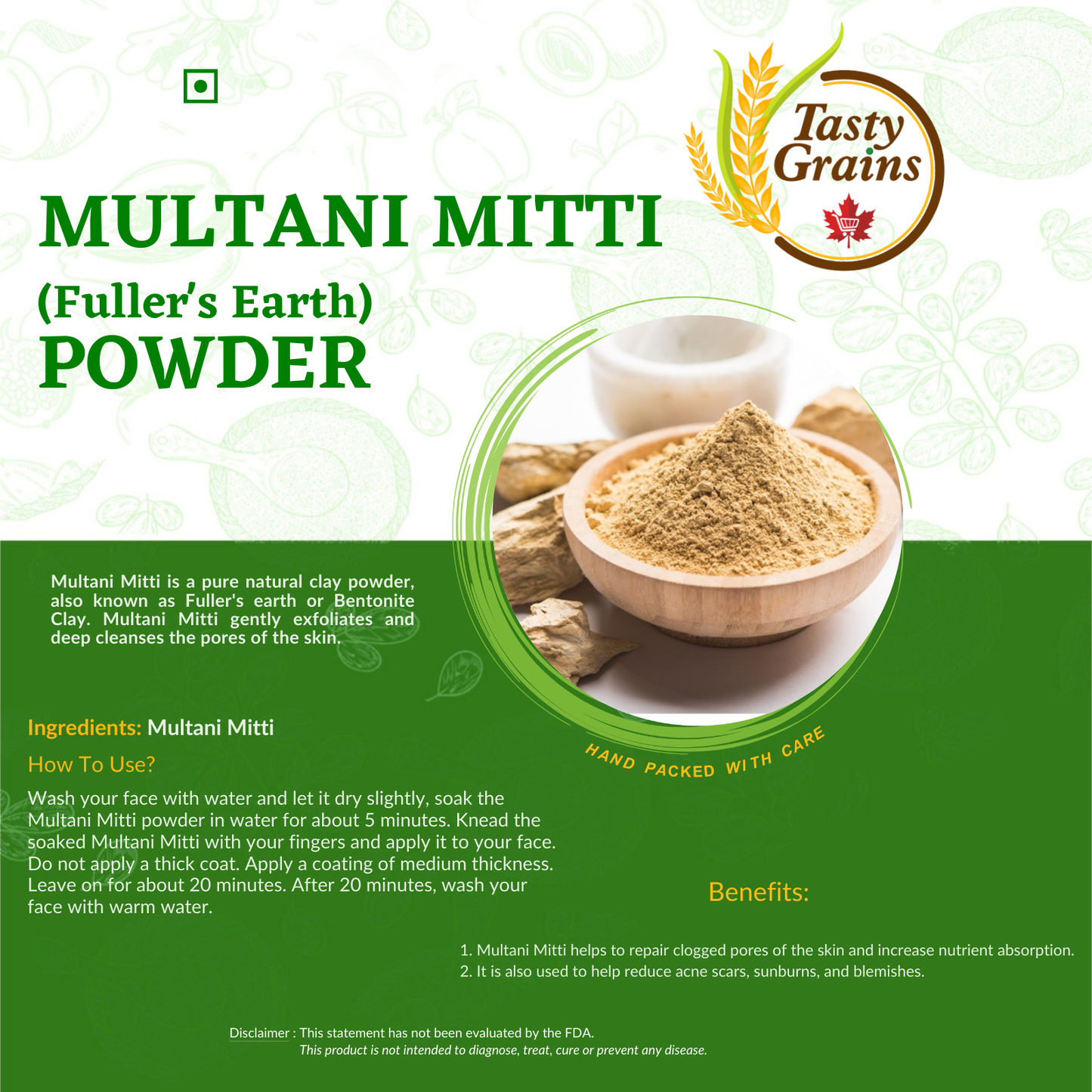 Multhani mitti powder