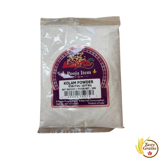 White kolam powder