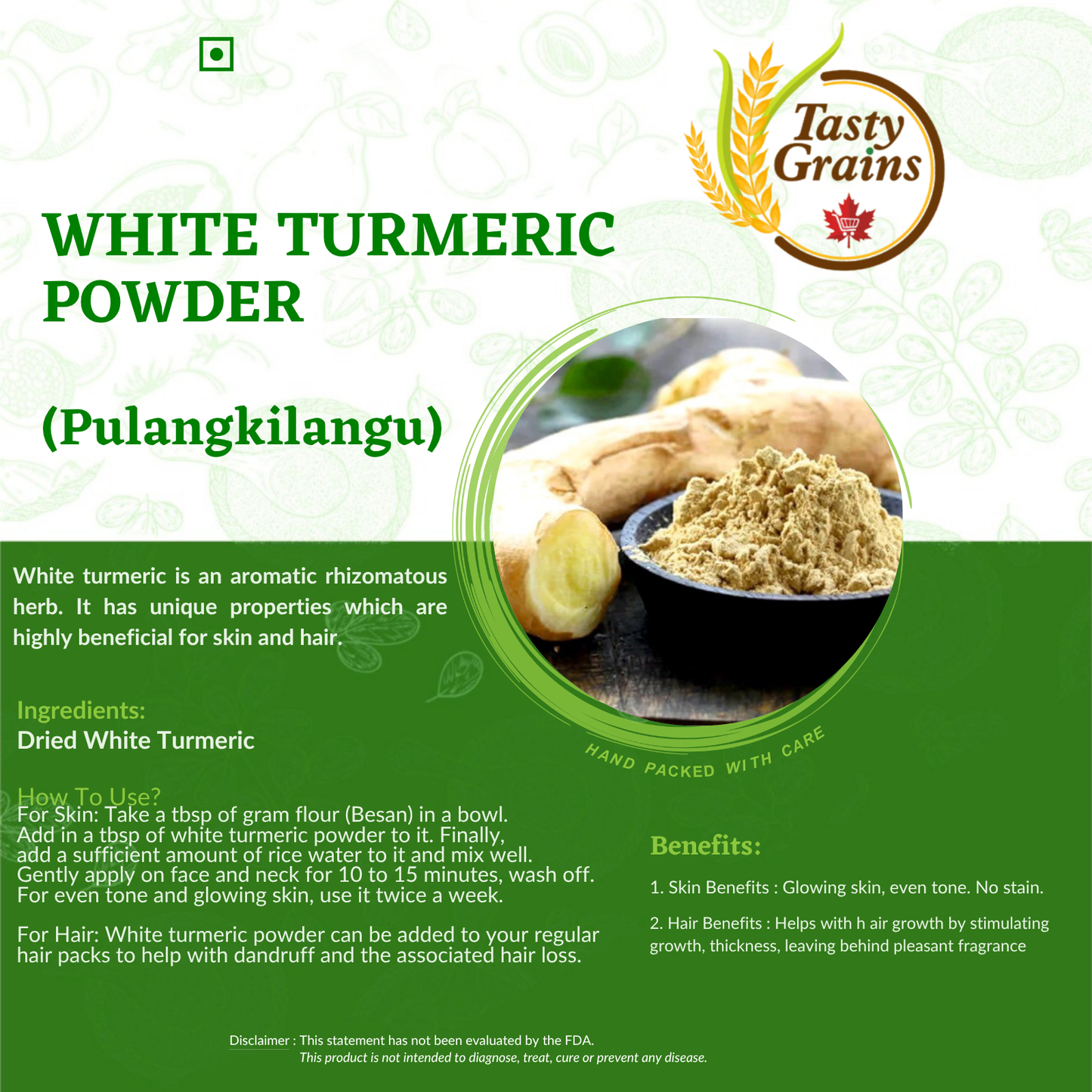 White turmeric Powder