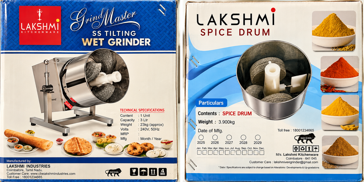 Laxmi 3L Tilting Wet Grinder – 110V
