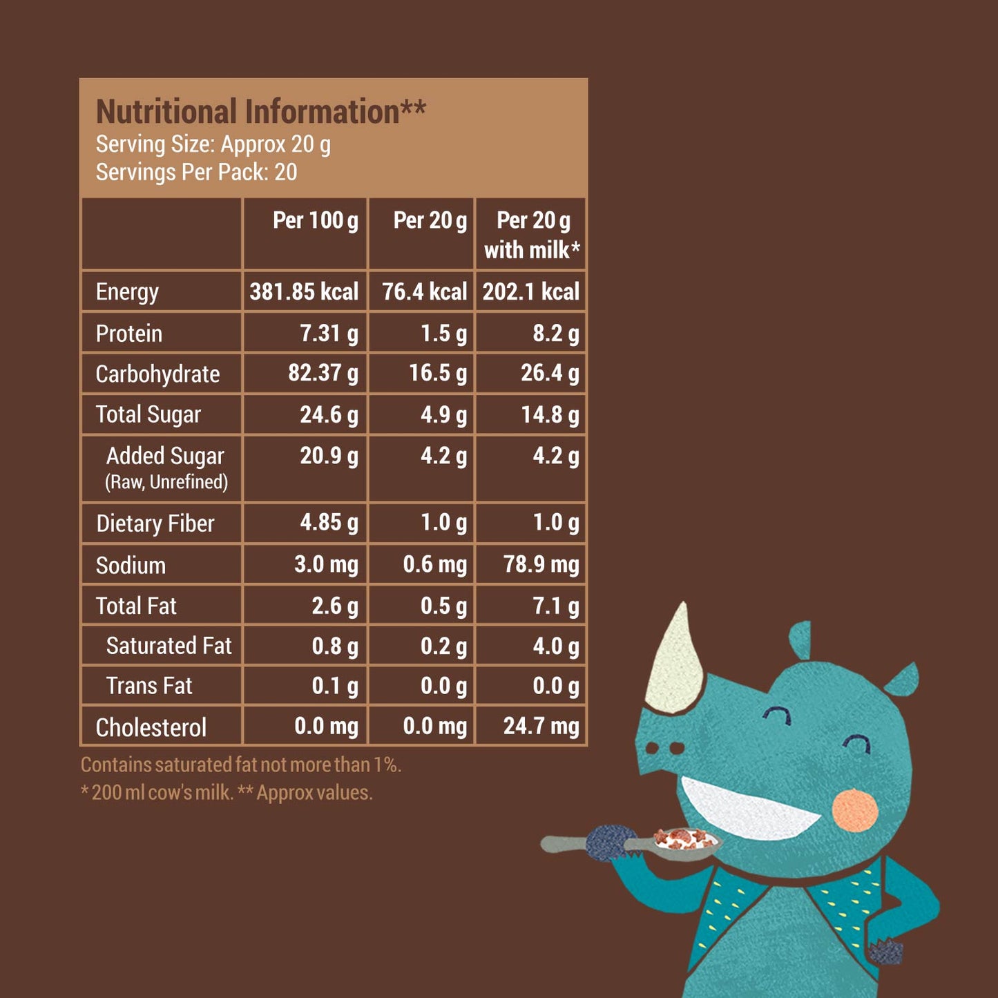 Ragi Choco Crunch (Breakfast Cereal) - Slurrp Farm