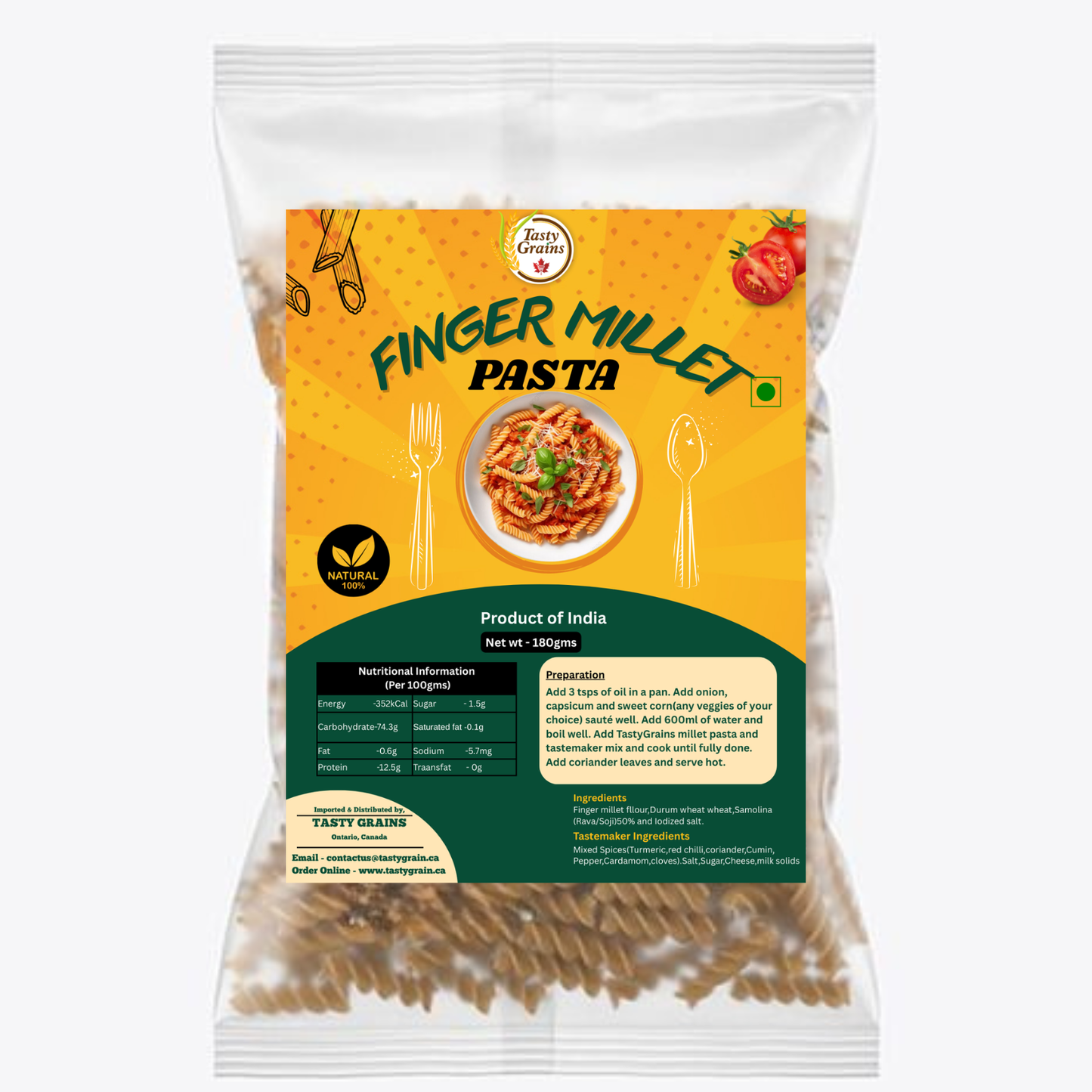 Finger Millet Pasta