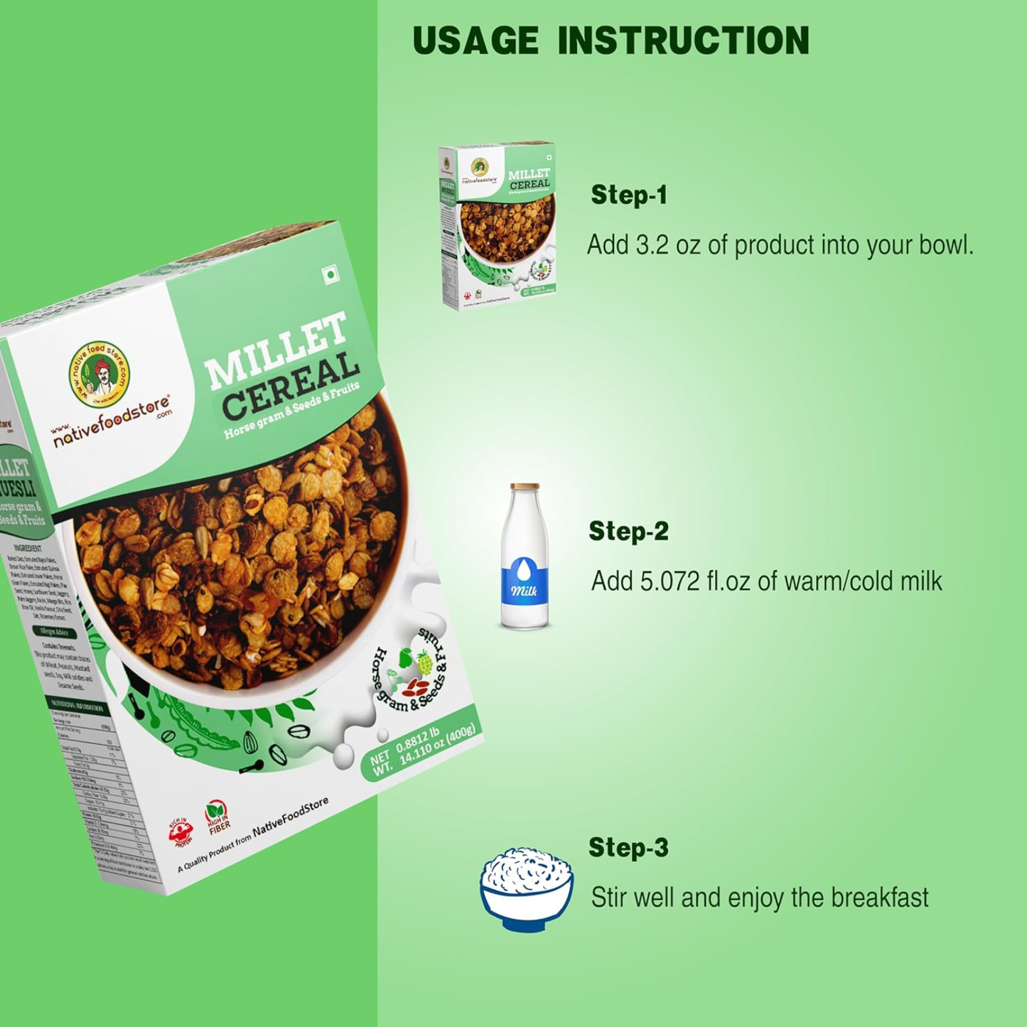 Millet Cereal Horsegram Seed and Fruits